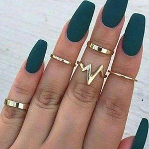 3/$15 - Heartbeat Boho Midi Ring Set – Gold